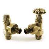 Crocus Aged Brass Manual Radiator Valve Set