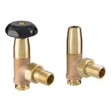 Traditional School Brass Manual Radiator Valve Set