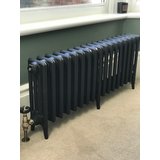 Traditional 4 column 460mm cast iron radiator with Warwick TRV valve